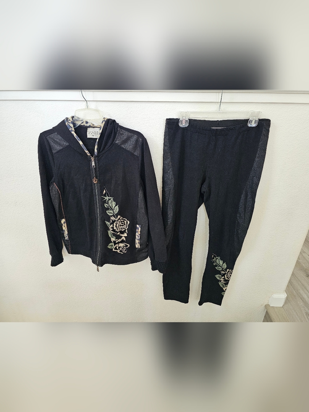 Elisa Cavaletti by Daniela Dallavalle Italian Art-to-Wear Mixed Media Tracksuit
